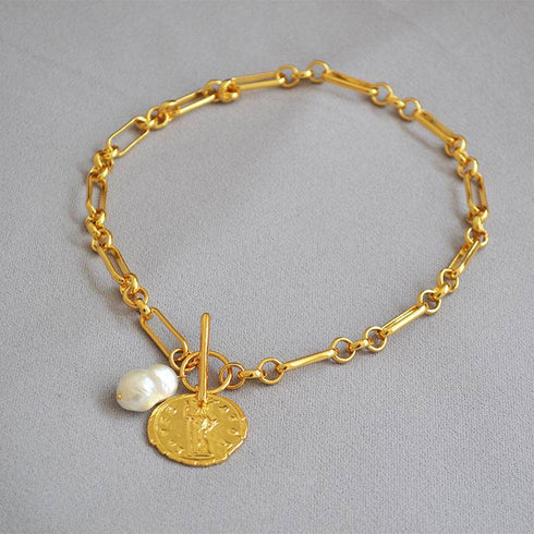 Vintage Baroque Pearl Choker Necklace - Zafari Studio Jewelry